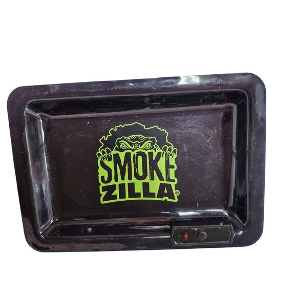 Smokezilla Lit Tray Light-Up Rechargeable Rolling Tray With Green & White Smokzi - Picture 5 of 6